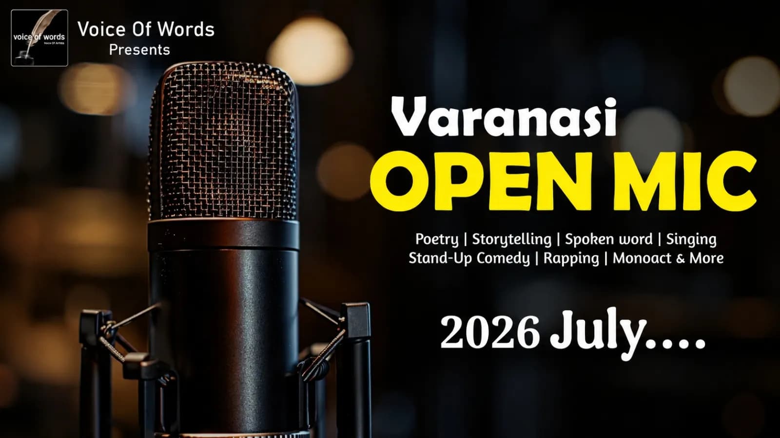 Varanasi Open Mic 2026 โ Showcase Your Talent on Stage!